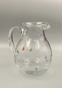 KISTE & FASS Zazz MILLEFIORI GLAS KRUG Murano Italien 96 Unzen klar 119 $ - Bild 1 von 16