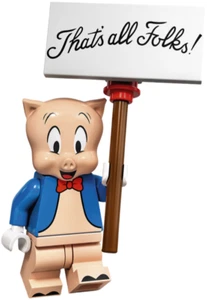 LEGO Porky Pig Looney Tunes Cartoon Minifigure (71030) New Retired Collectible - Picture 1 of 4