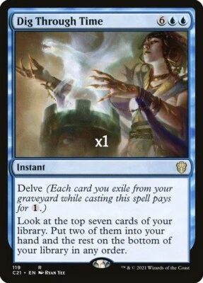 MTG UMA C21 WPN Dig Through Time MINT (SELECT) - Image 1 of 2