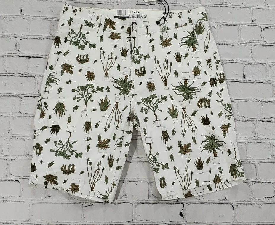 Levis XX CHINO 9.5" Standard Taper MENS SIZE 30 Shorts Flowers House Plants