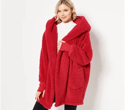 G.I.L.I. Sudadera con capucha Sherpa regular de gran tamaño The Lounger-Dp Redwood-XXXS/XXS-A460642 Foto 1 de 2