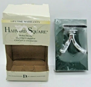 Harvard Square 2 Robe Towel Hook Chrome Finish Liberty Hardware New - Photo 1/4