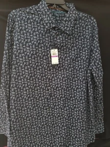 PERRY ELLIS STRETCH Button Down Shirt BIG & TALL MENS L/S SIZE 2X,2XT NWT - Picture 1 of 4