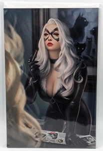 Amazing Spider-Man #26 gatto nero mascherato variante Warren Louw Virgin - quasi nuovo o superiore - Foto 1 di 5
