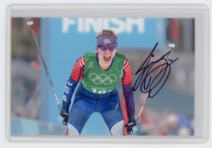 Jessie Diggins signiertes Foto - Olympiade 2018 Goldmedaille Langlaufen - Bild 1 von 2