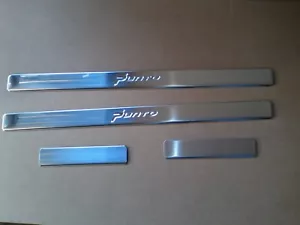battitacco in acciaio satinato personalizzati 4 pezzi per Fiat grande punto 2005 - Foto 1 di 1