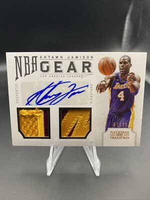 Parche de camiseta doble automático Antawn Jamison 2012-13 Panini National Treasures GW/25 Foto 1 de 2