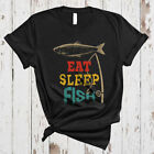 Eat Sleep Fish Funny Fishing Eat Sleep Lover Family Team Father&#39;s Day T-Shirt