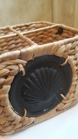 Wicker Basket With Handle Cover
