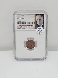 2019-D Roosevelt Dime 10C NGC MS 67 FT PL NGC CB9-23 - Picture 1 of 4