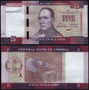 Liberia 2017 5 dólares (P31b) unc - Imagen 1 de 1