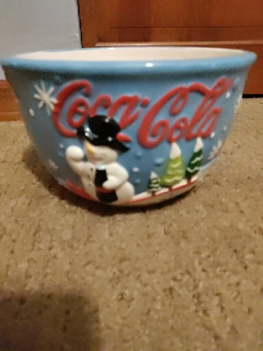 Coca Cola Navidad Muñeco de Nieve Cuenco Porcelana Multicolor  Foto 1 de 4