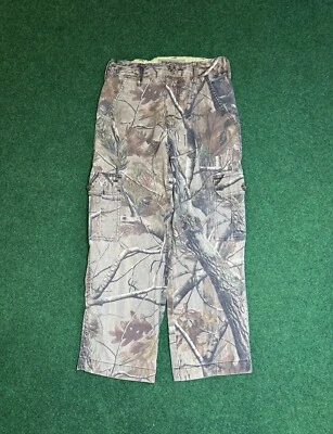 Y2k Russell Athletic Outdoor Youth 6-8  24x23 Cargo Realtree Camo Pants  - Image 1 of 4
