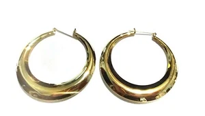 PENDIENTES DE ARO GRANDES TONO DORADO ORO BRILLANTE PENDIENTES DE ARO HINCHADOS 3 PULGADAS LIGEROS - Imagen 1 de 3
