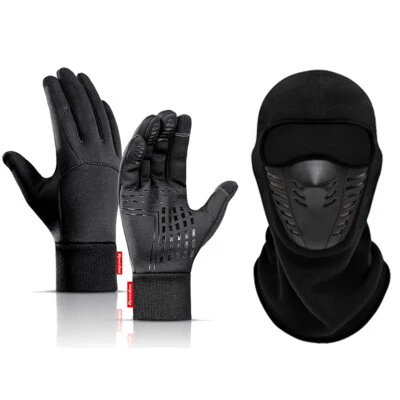 Máscara facial completa de pasamontañas e invierno a prueba de viento cálido montar esquí deportes guantes unisex Foto 1 de 4