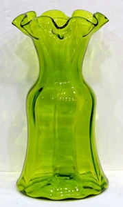 HUGE! 15" Vintage BLENKO ART GLASS Mid-Century Modern RUFFLED VASE Retro Mod mcm - Picture 1 of 7