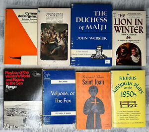 Lot of 8 Vintage Drama Play Script Books Great Shape 1958 - 1976