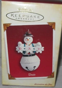 Hallmark 2005 - papá - campana de muñeco de nieve - como nuevo en caja - Imagen 1 de 1