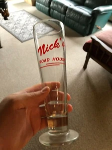 Nick's Road House Beer Glass 12 oz 9.5" tall - Picture 1 of 1
