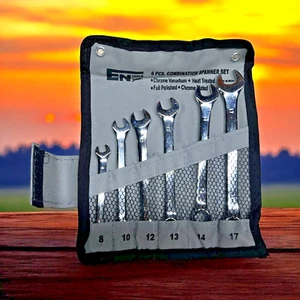 6 pcs Combination Spanner Combi Wrench Set 8-17 mm - Picture 1 of 6
