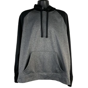 Felpa con cappuccio uomo Champion Duo Dry grigia XXL pile maniche raglan pullover - Foto 1 di 16