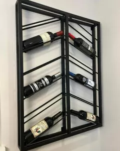 Metal Wine Rack, Steel Wine Rack, Industrial Wine Rack, 12 Bottles - Picture 1 of 3