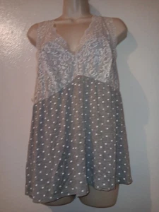 Adore Me Mujer Pijama Top Afeitadora Espalda Suave Ropa de Dormir Gris Blanco 2X, Nuevo - Imagen 1 de 1