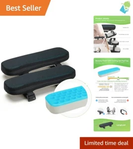 Durable Cooling Gel & Memory Foam Armrest Pads - Elbow Support for Office Use - Picture 1 of 8