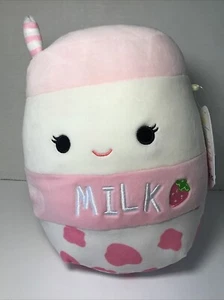Squishmallow Lebensmittel Erdbeermilch Amelie rosa 8 Zoll Plüschfutter - Bild 1 von 3