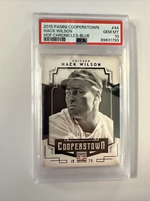2015 Cooperstown HOF Chronicles Blue #44 HACK WILSON #/25 PSA 10 Chicago Cubs - Image 1 of 4
