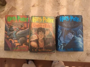 J K Rowling lot of 3 FIRST AMERICAN EDITION Harry Potter books Years 3, 4, and 5 - Picture 1 of 12