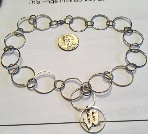 Wisconsin Badgers - Charm Necklace  -  Jewelry Cover