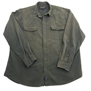 Vtg Abercrombie & Fitch Shirt XL Green Plaid Grunge Y2K 90s Distressed Faded - Picture 1 of 14