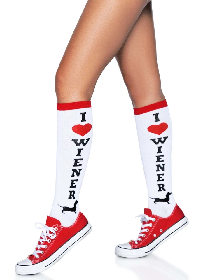 Nuevos calcetines Wiener hasta la rodilla para perro Leg Avenue 5623 Foto 1 de 1