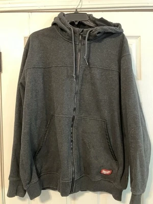 Milwaukee Men’s XL Zip Up Hooded Jacket Black - Image 1 of 4