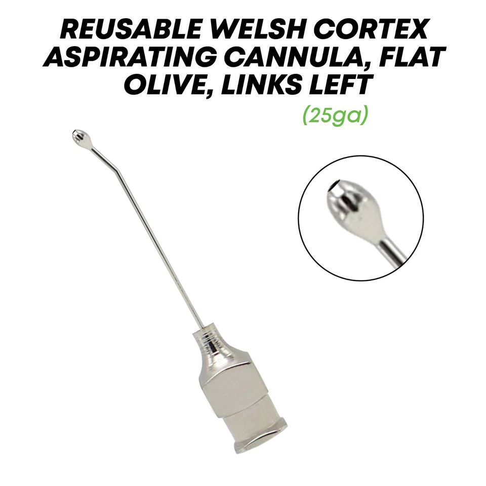 Cortex Aspirating Cannula Left Side Welsh 25G Surgical Ophthalmic Eye Instrument - Image 1 of 1