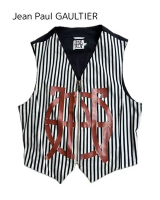 Jean Paul Gaultier 复古 90 年代条纹背心 — 第 1/4 张图片