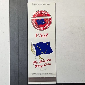 Pacific Northern Airlines Alaska Flag Line Vintage 1950s Matchbook - Picture 1 of 3