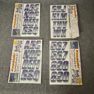 Kawasaki Jet Ski Alphanumeric ID System Green/Purple - Picture 1 of 4