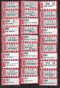 R-Zettel/BRD/5-stellige PLZ/64367 Mühltal 1 - 64385 Reichelsheim 2 (30 versch.) - Bild 1 von 1