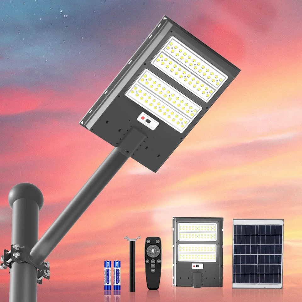 300000 LM Solar Straßenlaterne Garten LED Solarleuchte mit Bewegungsmelder außen - Bild 1 von 4
