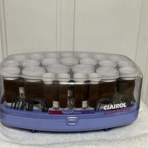 Vintage Clairol Kindness VH-24 Hair Hot Rollers Curlers Velvet Pageant Complete - Picture 1 of 6