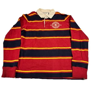 Vintage Abercrombie & Fitch Rugby Shirt Mens Large Long Sleeve Striped Polo Y2K - Picture 1 of 8