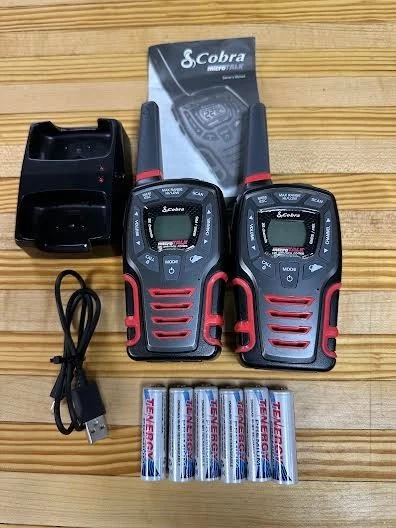 Cobra MicroTalk CXT545 2 Way Radio Set 22 Channel, Charger, Manual, Batteries - Image 1 of 1
