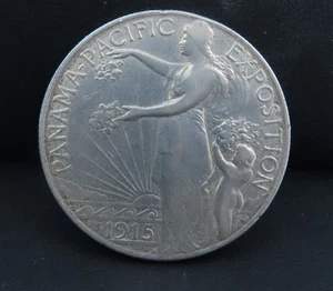 1915 S Panama Pacific Exposition Silver Commemorative Half Dollar - Picture 1 of 2
