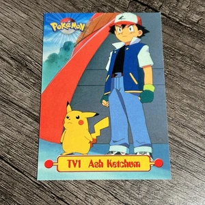 TV1 Ash ketchum Topps Pokemon Character Card TV Animation Series 1 Red Logo 4th - Picture 1 of 4