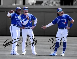 Vladimir Guerrero Jr Bo Bichette Cavan Biggio Glossy 8.5x11 Inch MLB Unframed S7 - Picture 1 of 1