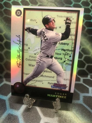 1998 Bowman Chrome INTERNATIONAL REFRACTOR #19 Edgar Martinez Mariners HOF RARE - Image 1 of 2
