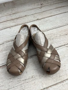 Earth Origins Mujer Berri Taupe Tejido Informal Sin Cordones Sandalias Talla 9M NUEVAS - Imagen 1 de 6