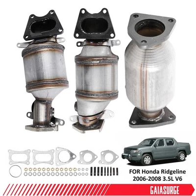 All Set Front Rear Catalytic Converter for 2006 2007 2008 Honda Ridgeline 3.5L - Image 1 of 4